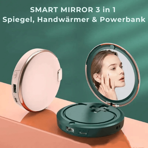 BYONA Smart Mirror 3-in-1 - Spiegel, Handwärmer und Powerbank