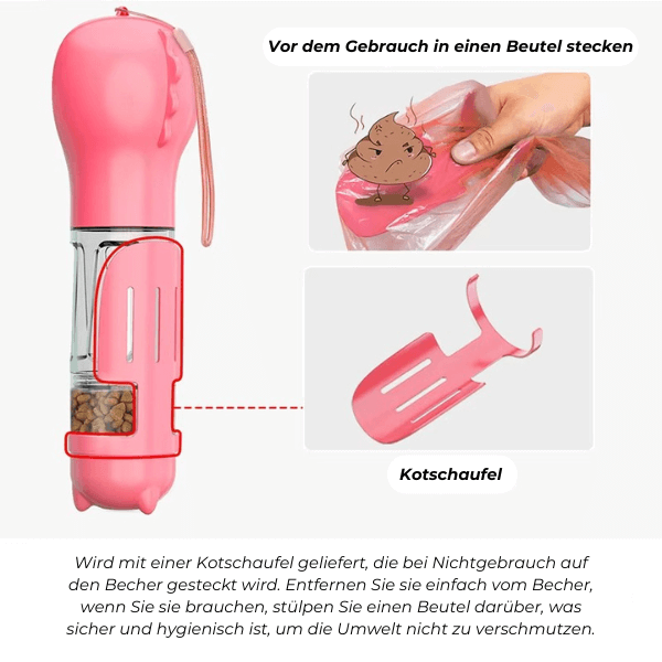 BYONA Paw Pro - 3in1 Futter- Wasser- und Kotbeutelbehälter
