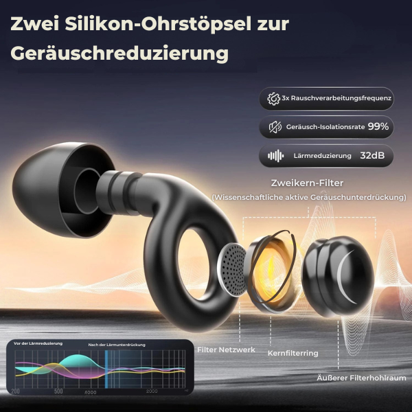 BYONA SilentSleep – Ultraweiche Silikon-Ohrstöpsel für erholsamen Schlaf & fokussierte Stille